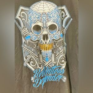 “Blue Sugar Skull”, Relentless Defender Brand, Size 3XL